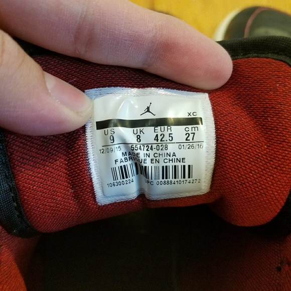 Jordan 1 Retro Mid Black/Red/White - Picture 7 of 7